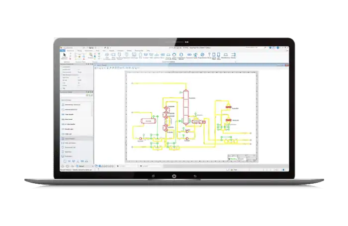 Schéma P&ID pour la conception de processus industriels avec beCAD OpenPlant