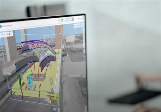 Revue d’un modèle 3D sur écran dans Bentley Infrastructure Cloud Connect