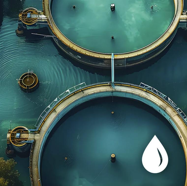 OpenFlows Water : bassins d’une station de traitement des eaux