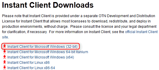 Installer un client ODBC pour Oracle sous Windows Articles divers Divers Documentation Information  Installer un client ODBC pour Oracle sous Windows