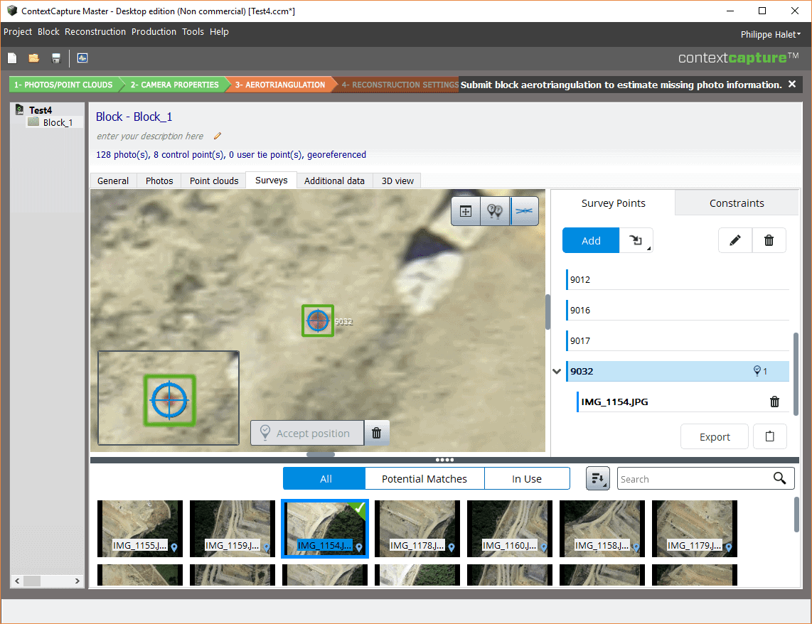 ContextCapture - Créer un point de contrôle T&A ContextCapture Trucs et Astuces ContextCapture - Créer un point de contrôle