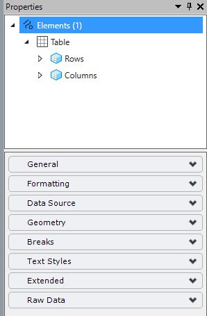 Le tableau n'est pas modifiable T&A OpenBuildings  Le tableau n'est pas modifiable