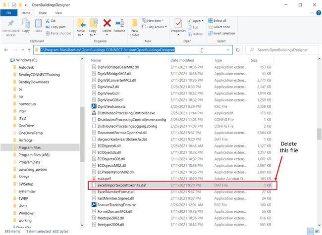 Lors de la mise en place d'une expression dans la fenêtre Type d'élément, un message d'erreur s'affiche T&A OpenBuildings  Lors de la mise en place d'une expression dans la fenêtre Type d'élément, un message d'erreur s'affiche