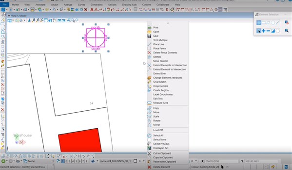 Suppression du menu contextuel T&A OpenBuildings  Suppression du menu contextuel
