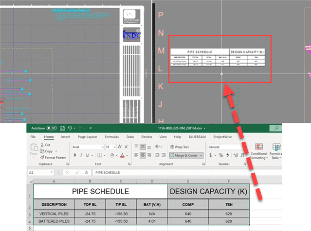 Copier un fichier excel dans le modèle de feuille T&A OpenBuildings Copier un fichier excel dans le modèle de feuille