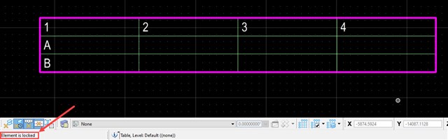 Le tableau n'est pas modifiable T&A OpenBuildings  Le tableau n'est pas modifiable